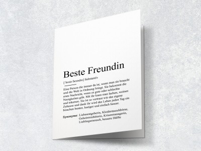 10x Definition "Beste Freundin" Grußkarte - 2