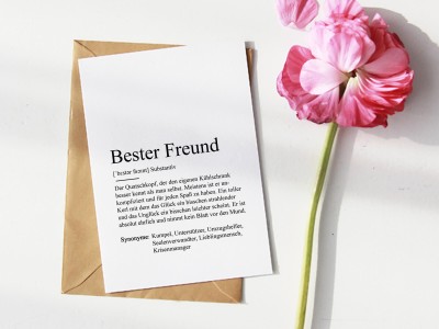 10x Definition "Bester Freund" Grußkarte - 1