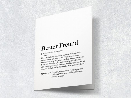 10x Definition "Bester Freund" Grußkarte - 2