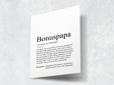 10x Definition "Bonuspapa" Grußkarte - 2