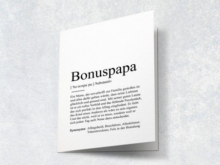 10x Definition "Bonuspapa" Grußkarte - 2