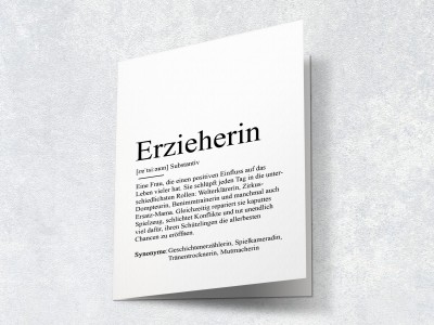 10x Definition "Erzieherin" Grußkarte - 2