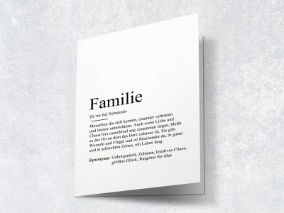 10x Definition "Familie" Grußkarte - 2