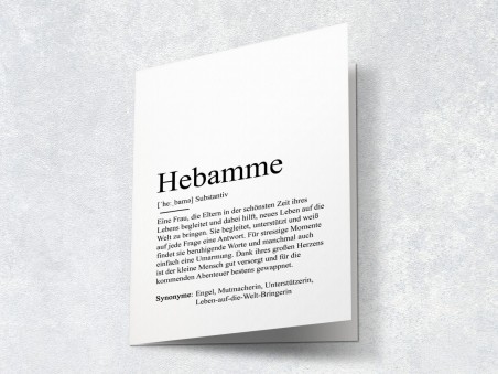 10x Definition "Hebamme" Grußkarte - 2