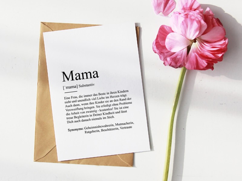 10x Definition "Mama" Grußkarte - 1