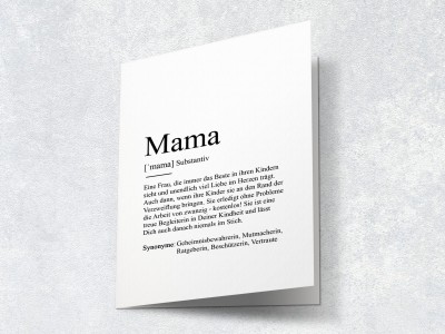 10x Definition "Mama" Grußkarte - 2