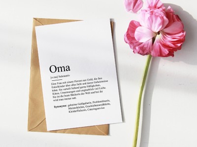10x Definition "Oma" Grußkarte - 1