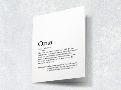 10x Definition "Oma" Grußkarte - 2