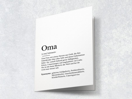 10x Definition "Oma" Grußkarte - 2