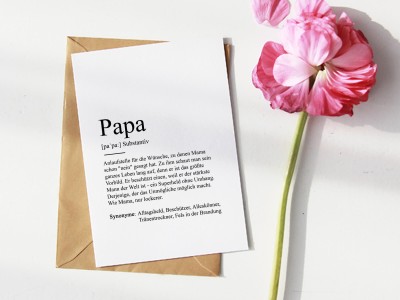10x Definition "Papa" Grußkarte - 1
