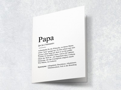 10x Definition "Papa" Grußkarte - 2