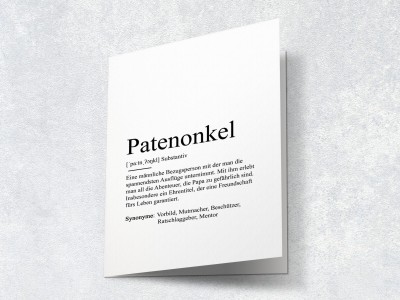 10x Definition "Patenonkel" Grußkarte - 2