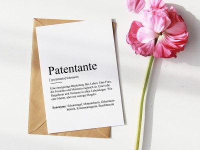 10x Definition "Patentante" Grußkarte - 1