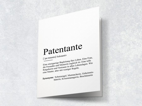 10x Definition "Patentante" Grußkarte - 2