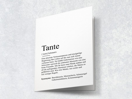 10x Definition "Tante" Grußkarte - 2