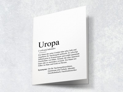 10x Definition "Uropa" Grußkarte - 2