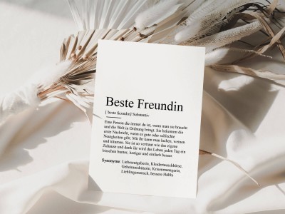10x Definition "Beste Freundin" Postkarte - 2