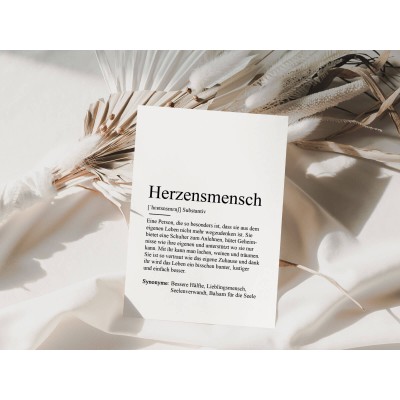 10x Definition "Herzensmensch" Postkarte - 2