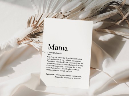 10x Definition "Mama" Postkarte - 2