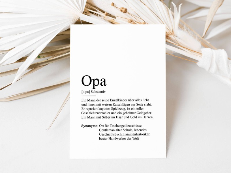 10x Definition "Opa" Postkarte - 1