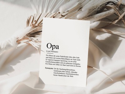 10x Definition "Opa" Postkarte - 2