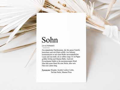 10x Definition "Sohn" Postkarte - 1