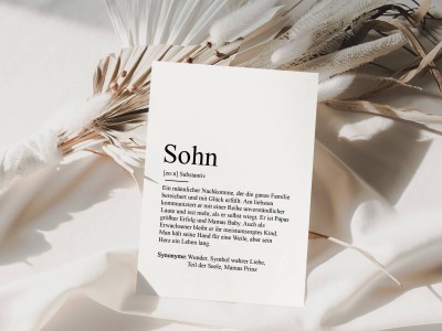 10x Definition "Sohn" Postkarte - 2
