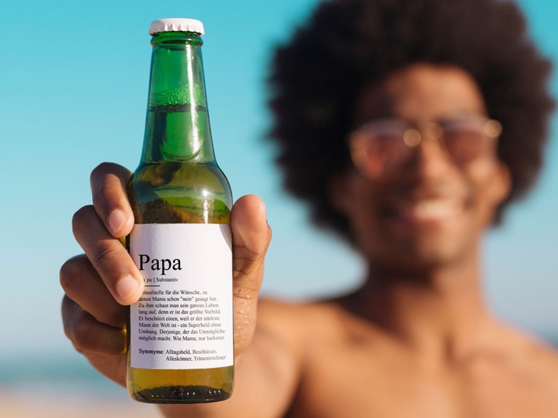 10x Bier-Flaschenbanderole "Papa" Definition - 1