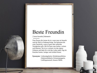 2x Definition "Beste Freundin" Poster - 2