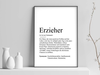 2x Definition "Erzieher" Poster - 1