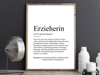 2x Definition "Erzieherin" Poster - 2