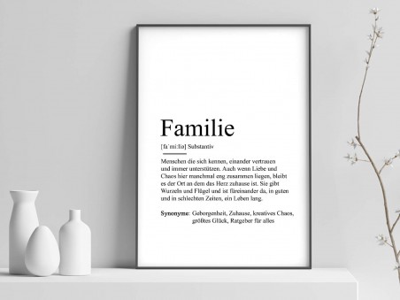 2x Definition "Familie" Poster
