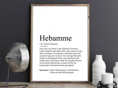 2x Definition "Hebamme" Poster - 2