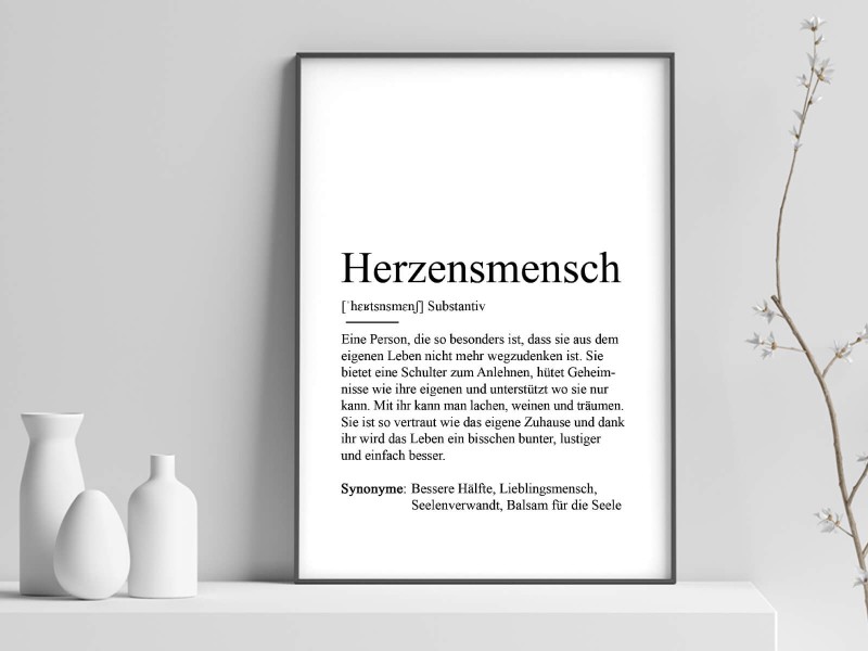 2x Definition "Herzensmensch" Poster - 1