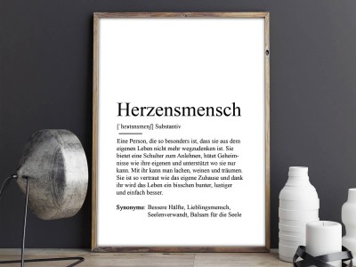 2x Definition "Herzensmensch" Poster - 2