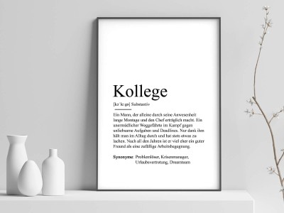 2x Definition "Kollege" Poster - 1