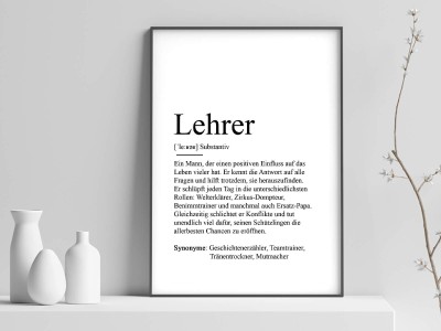 2x Definition "Lehrer" Poster - 1