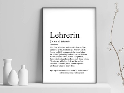 2x Definition "Lehrerin" Poster - 1