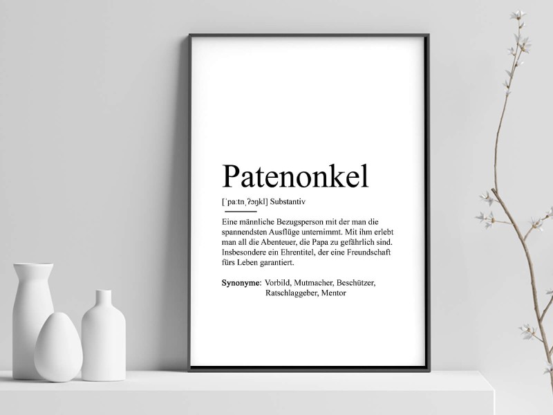 2x Definition "Patenonkel" Poster - 1