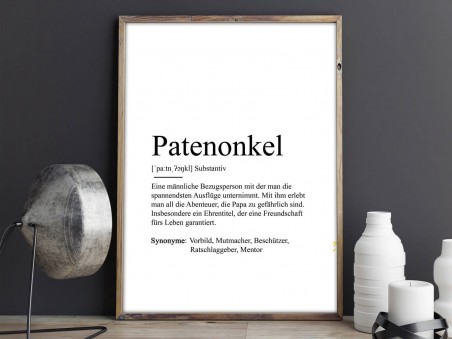 2x Definition "Patenonkel" Poster - 2