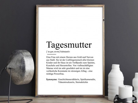 2x Definition "Tagesmutter" Poster - 2