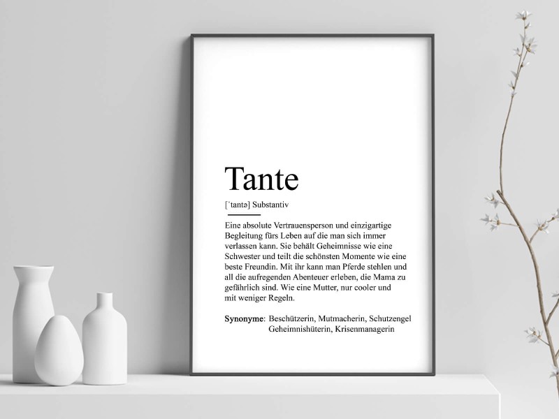 2x Definition "Tante" Poster - 1