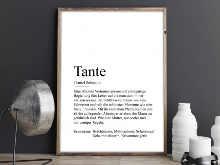 2x Definition "Tante" Poster - 2