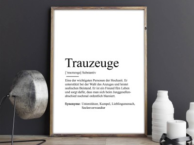 2x Definition "Trauzeuge" Poster - 2
