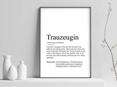 2x Definition "Trauzeugin" Poster - 1
