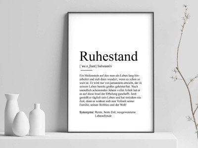 2x Definition "Ruhestand" Poster - 1