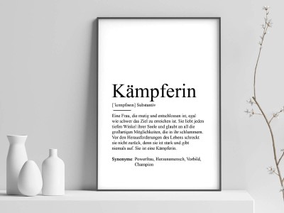 2x Definition "Kämpferin" Poster - 1
