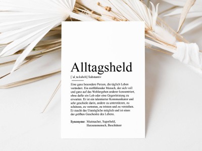 10x Definition "Alltagsheld" Postkarte - 1