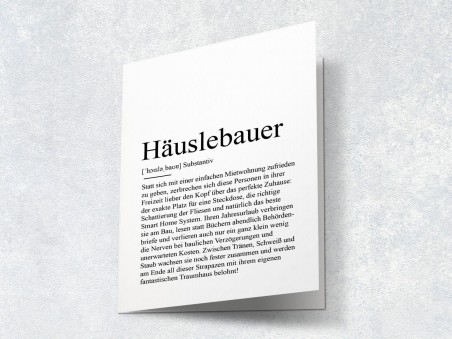 10x Definition "Häuslebauer" Grußkarte - 2
