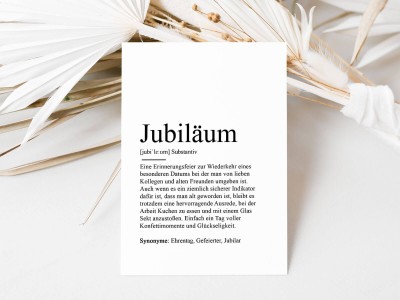 10x Definition "Jubiläum" Postkarte - 1